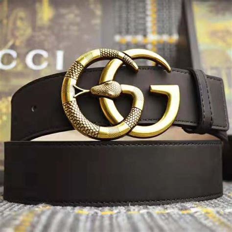 Gucci double snake leather belt